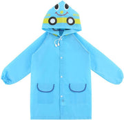 Children's raincoats, Cartoon Kids Rain Jacket, Boys Girls Hooded Rain Poncho Outdoors Kids Transparent Raincoat Student Rain Suit Waterproof Durable Windbreaker - Blue Car