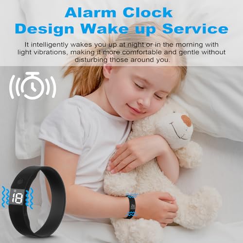 ACWOO Vibrating Alarm Reminder Watch, Silent Vibrating Wrist Alarm Watch, Rechargeable Vibrating Pill Reminder Alarm Watch for Kids & Adult Potty Training, Sport, Daily Pill Reminder