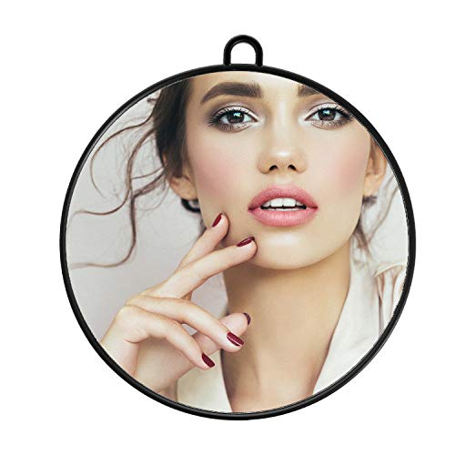 TB TOOLS FOR BEAUTY T4B LUSSONI Black Wide, Practical and Professional Hairdressing Hand Mirror 28 cm for Salons, Hairdressers, Beauticians, Women and Men