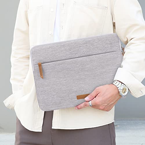 Lacdo 360° Protective Laptop Sleeve Case for 13 inch New MacBook Air M4 A3240 2025, M3 A3113, M2 A2681, M1 A2337, 13" MacBook Pro M2 M1, 13-inch iPad Air M3 / iPad Pro M4 with Accessory Bag, Gray