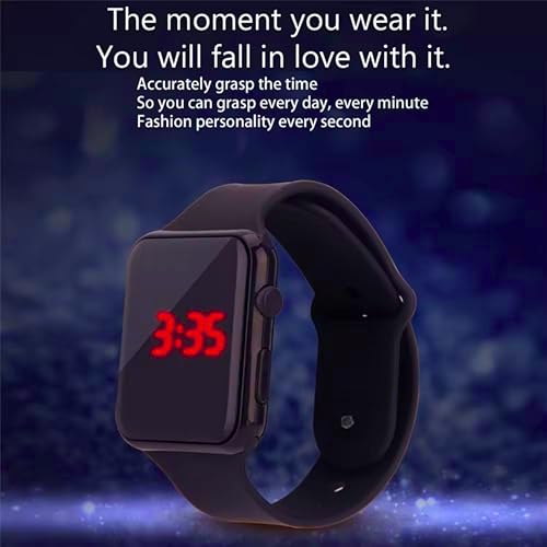 AYEBIA 12pcs Digital LED Watch for Kids, Silicone Wrist Watch, Student Electronic Sports Watch, Bracelet with Metallic Design, Multicolor Fashion Watch for Boys & Girls, Lightweight & Comfortable