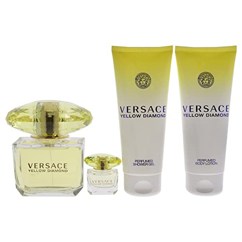 Versace Yellow Diamond Edt 100 ML 4Pcs Set