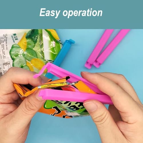 20Pcs Food Storage Bag Clips, Sealing Bag Clips in 4 Sizes Reusable Food Bag Clips Colorful Bag Sealing Clips