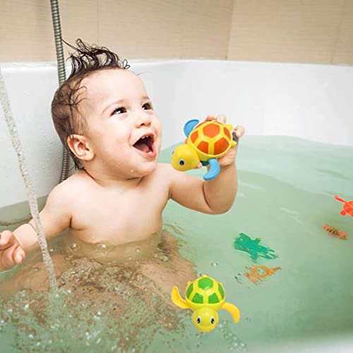 SYOSI Bath Toys Gifts for Year Old Toddlers Baby Bathtub Wind Up Turtle Toys for Months Baby Gifts for Year Old Boys Float Baby Bath Toy for Kids, 3PCS
