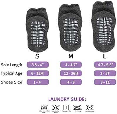 SHOWAY Unisex Kids Non Slip Ankle Socks For Infants 6 Pieces Modern Socks