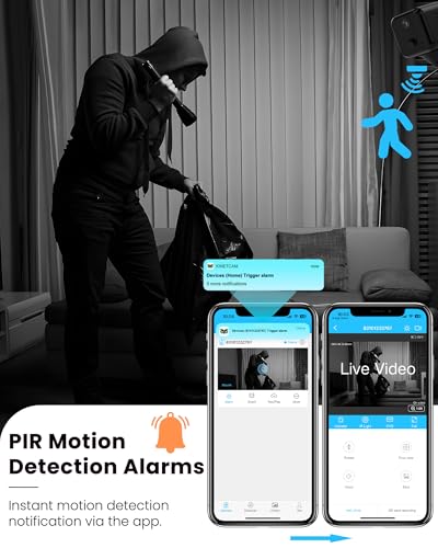 LuminiCam Wireless Indoor Camera Security Camera, 2K HD Wi-Fi Small Camera for Home,Phone APP,AI Motion Detection, Auto-Night Vision,120-Day Standby Battery Life, Cloud &SD Storage,Nanny Camera