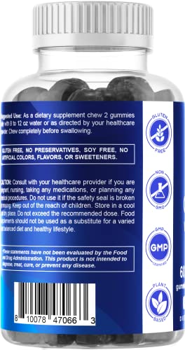Vitamatic Iron Gummies Supplement for Women & Men - 20mg Serving - 60 Vegan Gummies - Great Tasting Iron Gummy Vitamins with Vitamin C (60 Count (Pack of 1))