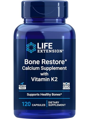 Life Extension Bone Restore with Vitamin K2, 120 Capsules