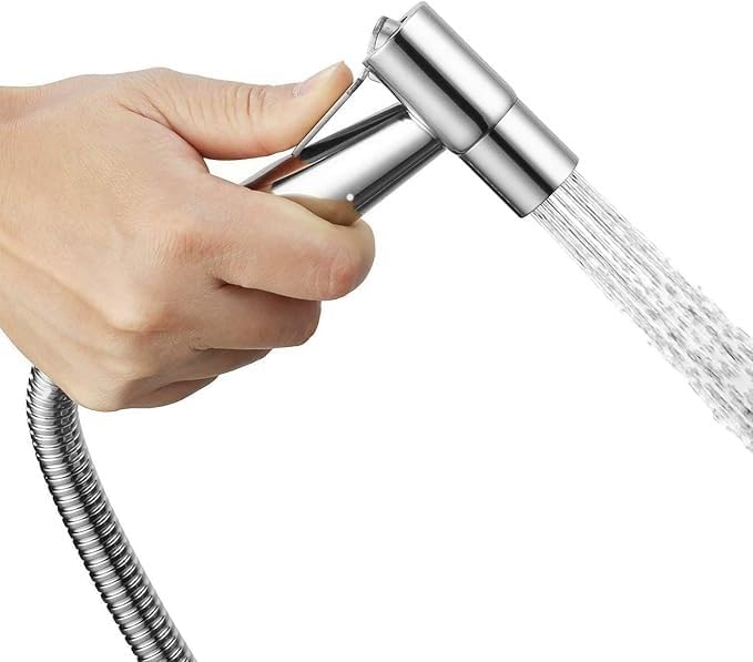 LIMOS Handheld Bidet Sprayer Shattaf Cloth Diaper Toilet Sprayer Stainless Steel Brushed Bathroom Shower