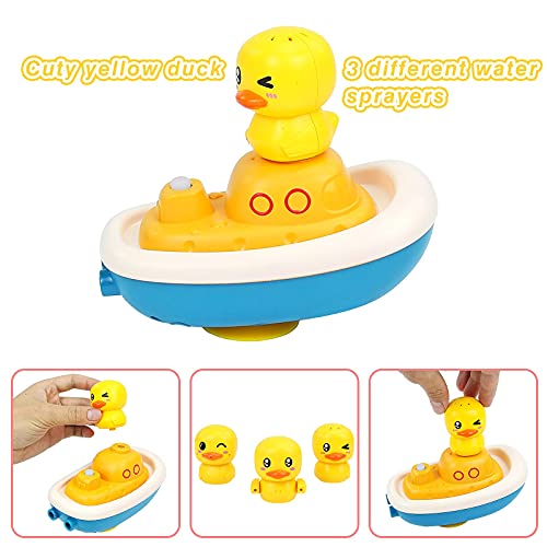 KASTWAVE Bath Toys for Children 1-3 Kids Bathtub Toys, Duck Water Toys Toddler Bath Toys for Kids Ages 4-8 Bathtub Shower Head with 3 Different Spraying Duck for Boys Girls 1 2 3 4 5 6 7 Years