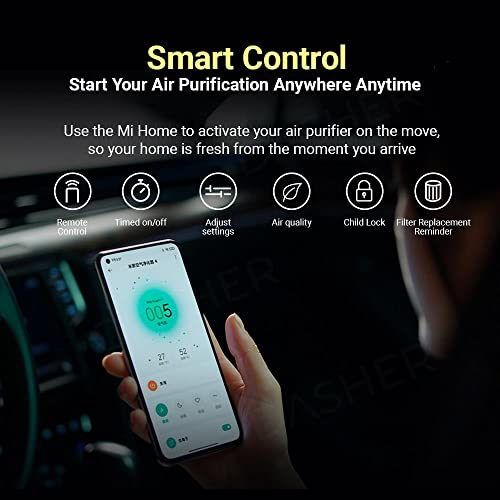 Xiaomi Smart Air Purifier 4 Pro Breath Clean, Breath Healthy Pet-Hair And Pollen Filtration Oled Display Effective Coverage Area Of 35-60M² - White, Xm200039"Min 1 year manufacturer warranty"