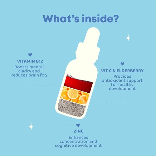 Brain Supplements for Memory and Focus - B12 for Kids May Aid in focus and Attention - Nootropics Brain Support Supplement - Brain Supplement - Memory Supplement for Brain - Brain Booster Supplement