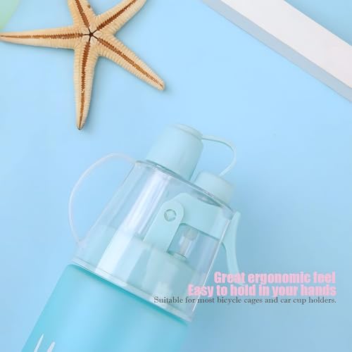 Joyzzz Spray Water Bottle Kids, 580ml Leakproof Bpa Free Misting Water Bottle, Reusable Fitness Water Jug, Sport Water Bottles, Kids Cool Misting Water Bottles, Suitable for Cycling and School