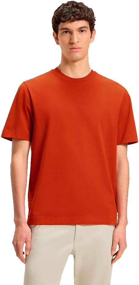 Men's TChup Stretch Cotton Logo Print T-Shirt - orange