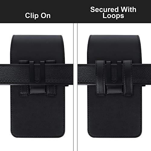 BECPLT for iPhone 15 Pro Max 15 Plus 14 Pro Max 13 Pro Max 12 Pro Max Holster Black Mobile Phone Belt Pouch Holster Cover Belt Clip Case Pouch for Samsung Galaxy S24+ S23+ S23+ S22+ S23 FE S21 FE 5G