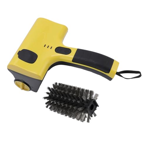 Dpofirs Electric Grill Brush Cordless 2600mAh Battery - BBQ Cleaning with Dual Brush Heads, Adjustable Speed, Spray, Type C Charging