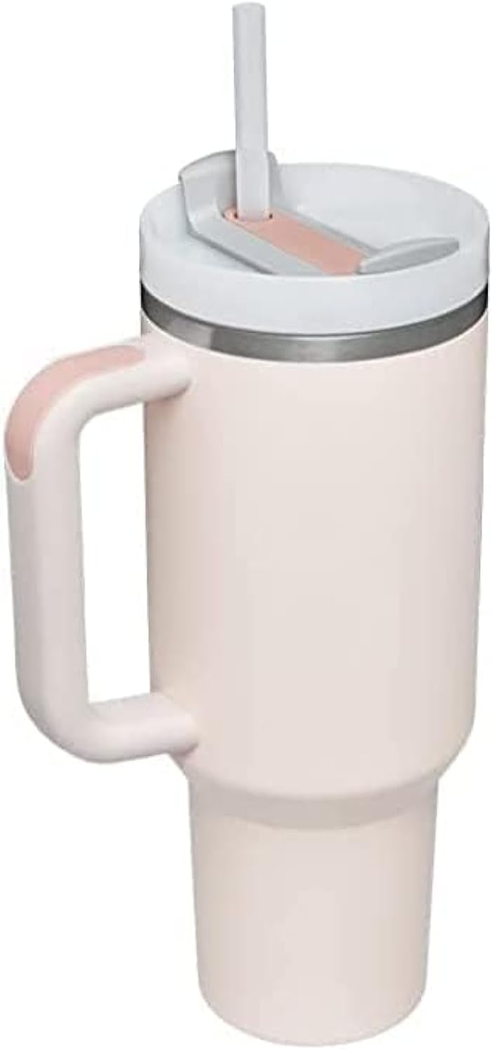 SYXUMLKLS Reusable Vacuum Tumbler with Straw, Double Wall Vacuum Stainless Steel Coffee Mug Leak Resistant Lid, Cold/Hot Insulated Tumbler for Travel Home, Office, Travel, Part, Camping (pink)