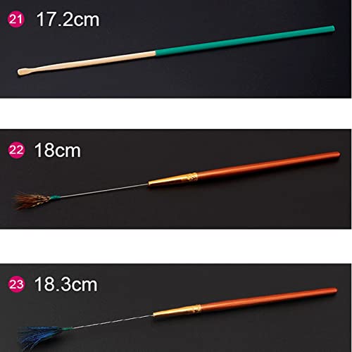 XZEIT Ear Spoon, Ear Cleaning Tools Earwax Removal Kit Ear Pick Set Earwax Remover Spoon Ear Care Tools Adult Earpick with LED Light (Color : Hortel�)