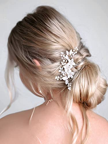 NALACAL Wedding Hair Comb Clip Bridal Crystal Wedding Hair Accessories for Brides and Bridesmaid - Gold