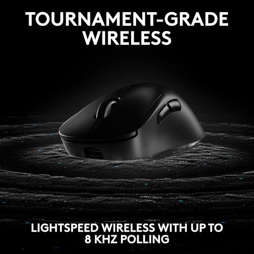 Logitech G PRO X Superlight 2 DEX Lightspeed Wireless Gaming Mouse, 60g pro-Grade Lightweight Mouse with 5 programmable Buttons, USB-C Charging, 32k DPI Sensor for PC/Mac - Black