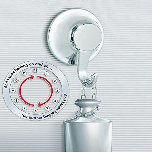 Everloc 2 Shelf Corner Rack, No Drilling, No Screws, No Glue, No Adhesive, Vacuum Suction Wall Mounted, Chrome Corner Bathroom Accessories Holder, Shower Rack, Easy Install, EVL-10202