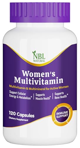 NBL Natural Women's Multivitamin, 120 Capsules, Supports Energy, Muscle, Bone Health, Immune Support