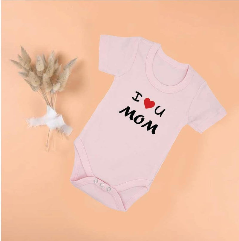 Pack of 2 Unisex Baby Romper with Mama and Papa Printed Design for Newborns,Infants, Toddlers Short Sleeve Jumpsuit Snap Closure for Easy Diaper Changes Ideal for Baby Shower