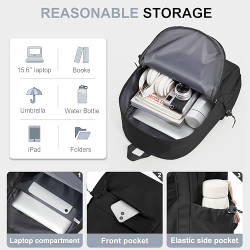 WEPOET Middle School Backpack for Teen Girls,Cute College Backpack for Women,High School Bag,Casual Travel Rucksack,Bookbag