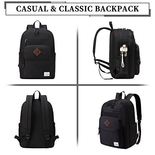 VASCHY School Backpack for Women, Unisex Large Bookbag Schoolbag Casual Daypack for High School/College/Teens/Travel/Work