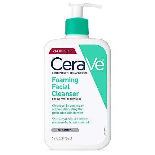 CeraVe CeraVe Foaming Facial Cleanser | Makeup Remover and Daily Face Wash for Oily Skin, 473 Ml