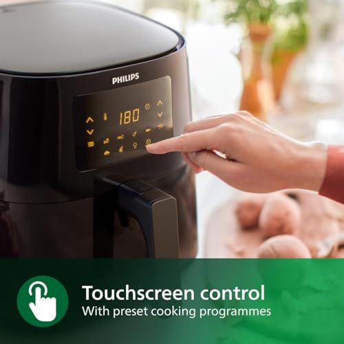 Philips Airfryer XL - 2000W, LED Touch Screen Display, 6.2L, 1.2KGs, 7 Presets, Rapid Air Technology, Black - HD9270/91