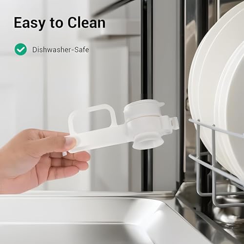 KASTWAVE Food Sealing Clip, 2 PCS Chip Bag Clips, Plastic Reusable Food Bag Clip with Pour Spout, Moisture-Proof and Fresh-Keeping, Kitchen Clips for Cereal, Snacks, White