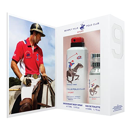 Beverly Hills Polo Club Sport No.9, Gift Set for Men EAU DE TOILETTE 50ml + Sport Deodorant 175ml