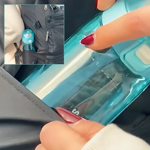 H2Q Water Bottle G1, 650ml Tritan Leakproof Flask, Transparent Finish, BPA-Free, Lightweight with Fixed Handle, Air-Scent Hydration, Includes 1 Random Scented Pod (BABY BLUE)