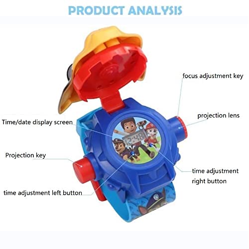 BBYY Children's Watch With Projector - 3D Doll Watch Flip, Outdoor Sports Toys, Digital Display, Adjustable Strap - Birthday Gift for Boys and Girls (Archie)