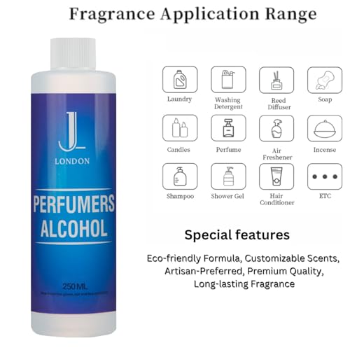 JAN LONDON Perfumer's Essentials Pack: ISOE SUPER 50ml, DPG 100ml, Perfumer's Alcohol 250ml - Enhance Fragrances with Iso E Super, Versatile DPG Solution, and Perfumer's Alcohol