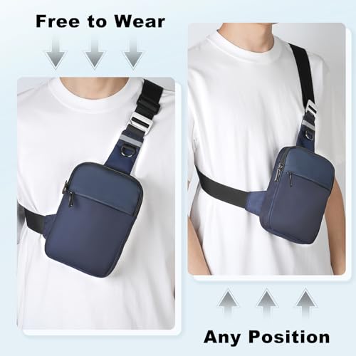 Tibroni Mini Crossbody Bag Sling Bag Shoulder Bag Chest Bag for Men and Women with RFID Blocking, Small Hand Bag Anti Theft Travel Bag Women