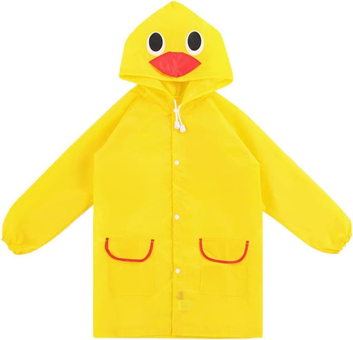 Children's raincoats, Cartoon Kids Rain Jacket, Boys Girls Hooded Rain Poncho Outdoors Kids Transparent Raincoat Student Rain Suit Waterproof Durable Windbreaker - Yellow Duckling