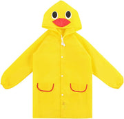 Children's raincoats, Cartoon Kids Rain Jacket, Boys Girls Hooded Rain Poncho Outdoors Kids Transparent Raincoat Student Rain Suit Waterproof Durable Windbreaker - Yellow Duckling