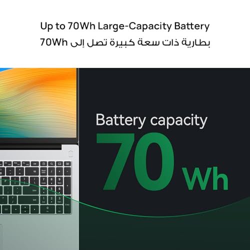 HUAWEI Matebook D16 + Gift, 16" Eye Comfort FullView Display, Ultra Slim, intel Core i5-12450H, Numeric Keypad, 70Wh Large Battery, 8GB+512GB, Win 11 Home, 53013WXG, Mystic Sliver