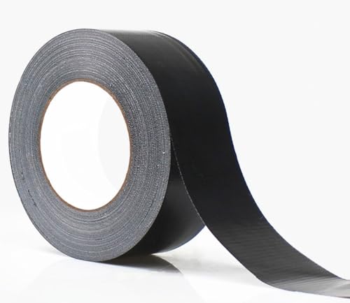 HULPPRE Black Heavy Duty Duct Tape, 2 in x 22 Yards, Strong Adhesive and Water-resistant, Tear by Hand,No residue,Bulk Value for Repairs,Industrial Tape for Indoor and Outdoor (Black duct tape)