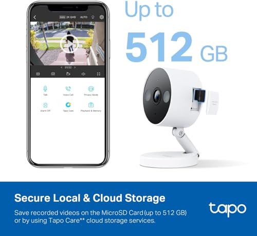TP-Link Tapo 2K 4MP Home Security Wi-Fi CCTV Camera|Person, Pet & Vehical Detection|Full-Color Night Vision|2-Way Audio|Customizable Cross-Line Detection|Customizable Sound and Light Alarm(C120)
