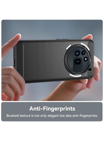 WTech Nothing Phone (3a) Pro 5G 2025 Silicone Brushed Texture Protective Case Cover (Black)