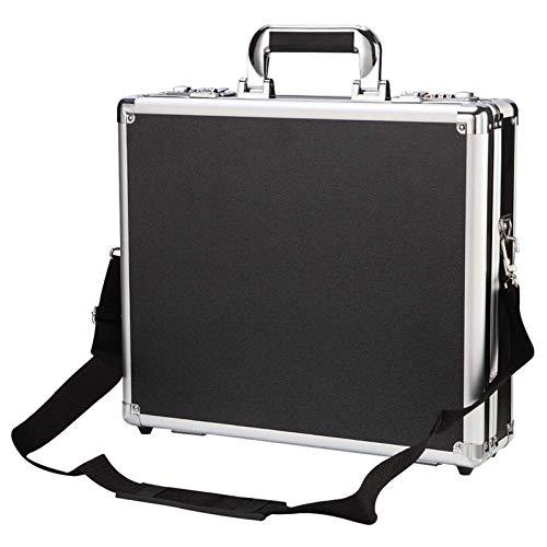 WSMLA Portable Gun Safe â€“ Top Opening Personal Steel Travel Combination Lock Box for Car, Desk or Home
