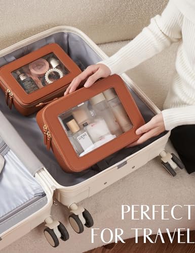 Small Cosmetic Bag for Purse Mini Makeup Bag for School Cute Clear Make Up Pouch for Travel Tiny Leather White Make Up Organizer Case for Backpack Toiletry Bag Waterproof Square Pouch with Zipper