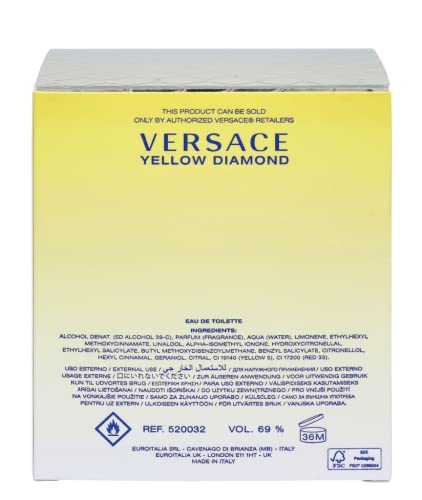 Versace Yellow Diamond By Versace For Women - Eau De Toilette, 90Ml, Ver520032