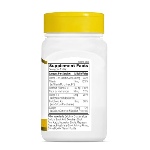 21st Century B-Complex with C Caplets - 100 Capsules