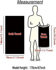 Ultra Soft Bath Towel Set, 100% Cotton, Bath and Hand Towels, Striped, Universal (Brown)