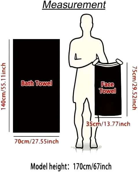 Ultra Soft Bath Towel Set, 100% Cotton, Bath and Hand Towels, Striped, Universal (Brown)