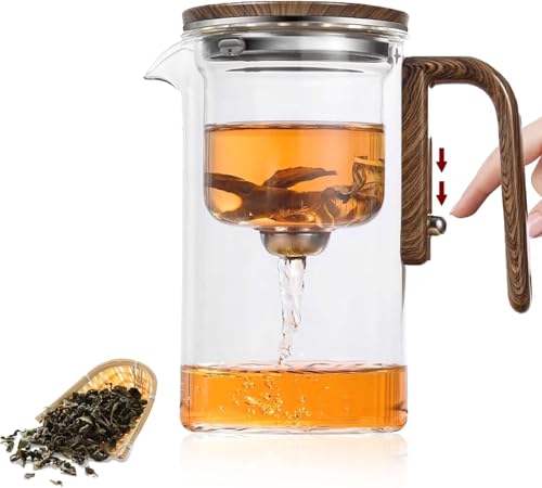 TitanSoli Enchanti Tea Pot, Magic Witchcraft Enchanted Glass Teapot with Strainer -600ML
